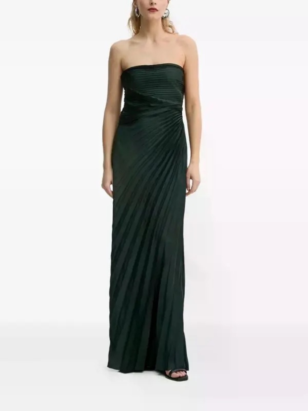 A.L.C. Bianca pleated strapless gown